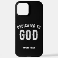 DEDICATED TO GOD  COOL WHITE TEKST