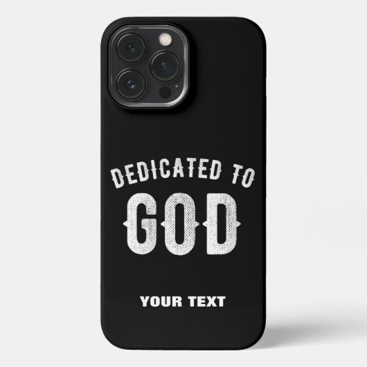 DEDICATED TO GOD COOL WHITE TEKST iPhone HOESJE (Achterkant)