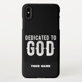 DEDICATED TO GOD COOL  WHITE TEKST iPhone HOESJE (Achterkant)