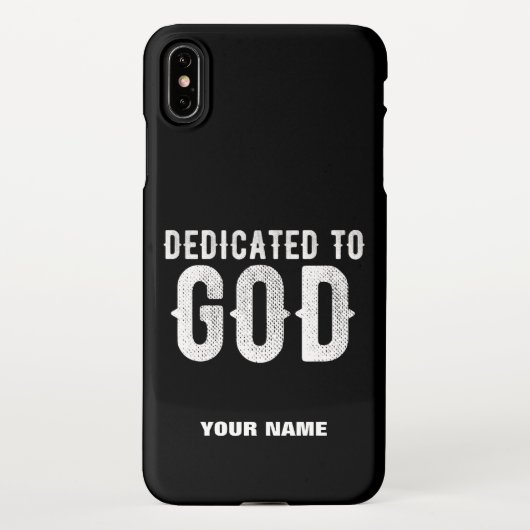 DEDICATED TO GOD COOL  WHITE TEKST iPhone HOESJE (Achterkant)
