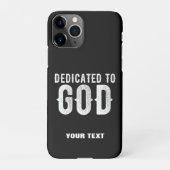 DEDICATED TO GOD COOL  WHITE TEKST iPhone HOESJE (Achterkant)