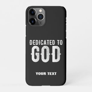 DEDICATED TO GOD COOL WHITE TEKST iPhone 11Pro HOESJE