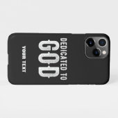 DEDICATED TO GOD COOL  WHITE TEKST iPhone HOESJE (Achterkant horizontaal)