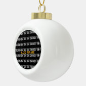DEDICATED TO GOD COOL  WHITE TEKST KERAMISCHE BAL ORNAMENT (Rechts)
