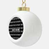 DEDICATED TO GOD COOL  WHITE TEKST KERAMISCHE BAL ORNAMENT (Rechts)