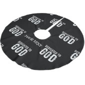 DEDICATED TO GOD COOL  WHITE TEKST KERSTBOOM ROK (Gekanteld)