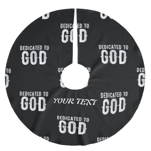 DEDICATED TO GOD COOL  WHITE TEKST KERSTBOOM ROK (Voorkant)