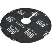 DEDICATED TO GOD  COOL WHITE TEKST KERSTBOOM ROK (Gekanteld)