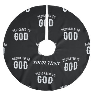 DEDICATED TO GOD  COOL WHITE TEKST KERSTBOOM ROK