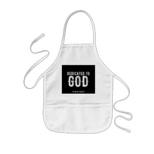 DEDICATED TO GOD COOL WHITE TEKST KINDER SCHORT