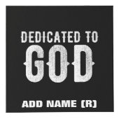 DEDICATED TO GOD COOL WHITE TEKST KUBUS (Rechts)