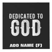 DEDICATED TO GOD COOL WHITE TEKST KUBUS (Voorkant)