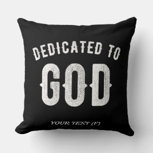 DEDICATED TO GOD  COOL WHITE TEKST KUSSEN