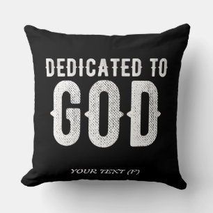 DEDICATED TO GOD COOL  WHITE TEKST KUSSEN