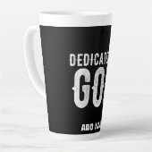 DEDICATED TO GOD COOL  WHITE TEKST LATTE MOK (Linkerhoek)