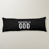 DEDICATED TO GOD COOL  WHITE TEKST LICHAAMSKUSSEN (Achterkant)