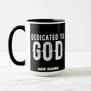 DEDICATED TO GOD COOL  WHITE TEKST MOK