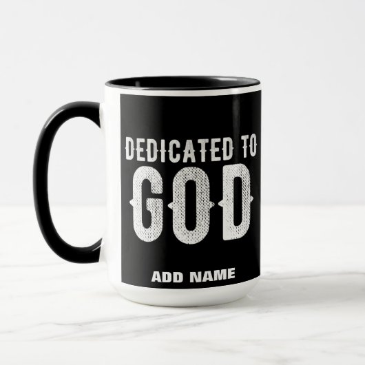 DEDICATED TO GOD COOL  WHITE TEKST MOK (Links)