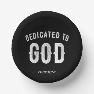 DEDICATED TO GOD  COOL WHITE TEKST PAPIEREN KOMMEN