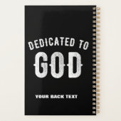 DEDICATED TO GOD  COOL WHITE TEKST PLANNER (Achterkant)
