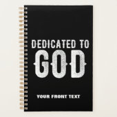 DEDICATED TO GOD COOL  WHITE TEKST PLANNER (Voorkant)
