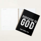 DEDICATED TO GOD COOL  WHITE TEKST PLANNER (Display)