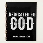 DEDICATED TO GOD COOL  WHITE TEKST PLANNER (Voorkant)