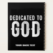 DEDICATED TO GOD COOL  WHITE TEKST PLANNER (Achterkant)