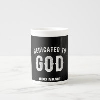DEDICATED TO GOD COOL WHITE TEKST