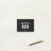 DEDICATED TO GOD  COOL WHITE TEKST POST-IT® NOTES (Op bureau)