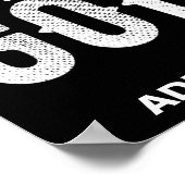 DEDICATED TO GOD COOL  WHITE TEKST POSTER (Hoek)