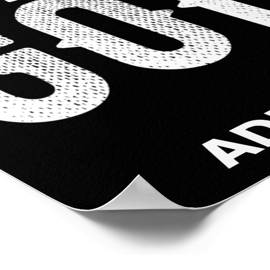 DEDICATED TO GOD COOL  WHITE TEKST POSTER (Hoek)