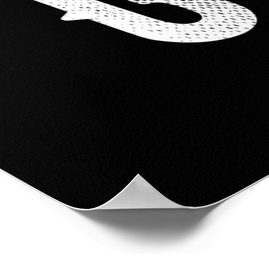 DEDICATED TO GOD COOL  WHITE TEKST POSTER (Hoek)