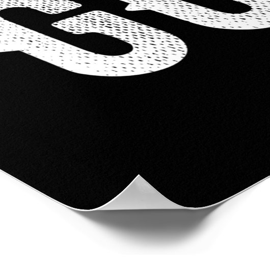 DEDICATED TO GOD COOL WHITE TEKST POSTER (Hoek)