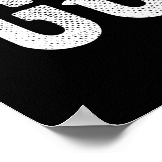 DEDICATED TO GOD COOL  WHITE TEKST POSTER (Hoek)