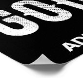 DEDICATED TO GOD  COOL WHITE TEKST POSTER (Hoek)