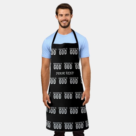 DEDICATED TO GOD COOL WHITE TEKST SCHORT (Gedragen)