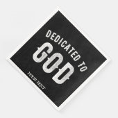 DEDICATED TO GOD COOL WHITE TEKST SERVET (Hoek)