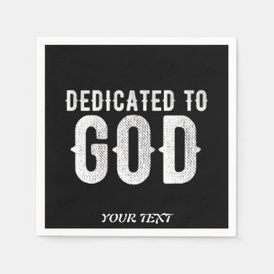 DEDICATED TO GOD COOL  WHITE TEKST SERVET