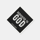 DEDICATED TO GOD COOL WHITE TEKST SERVET (Hoek)