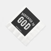 DEDICATED TO GOD  COOL WHITE TEKST SERVET (Hoek)