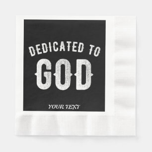 DEDICATED TO GOD  COOL WHITE TEKST SERVET