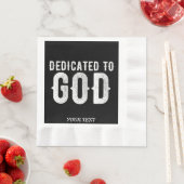 DEDICATED TO GOD COOL WHITE TEKST SERVET (Insitu)