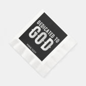DEDICATED TO GOD COOL WHITE TEKST SERVET (Hoek)