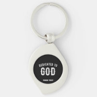 DEDICATED TO GOD  COOL WHITE TEKST
