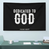 DEDICATED TO GOD COOL WHITE TEKST SPANDOEK (Beurs)