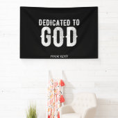 DEDICATED TO GOD COOL WHITE TEKST SPANDOEK (Insitu)