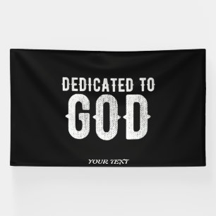 DEDICATED TO GOD COOL  WHITE TEKST SPANDOEK