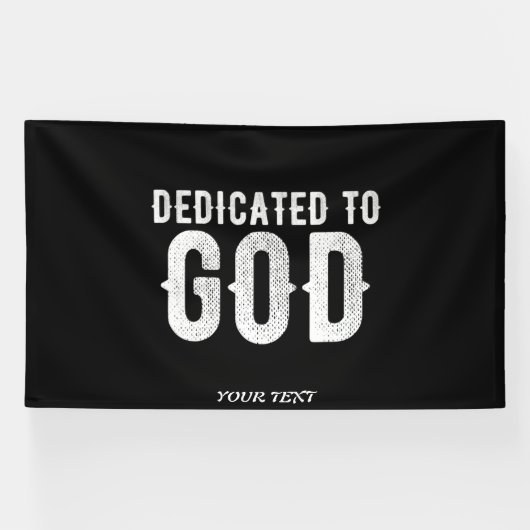 DEDICATED TO GOD COOL  WHITE TEKST SPANDOEK (Horizontaal)