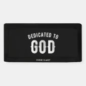 DEDICATED TO GOD  COOL WHITE TEKST SPANDOEK (Horizontaal)